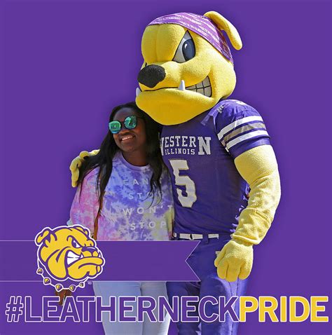 Leatherneck Pride Photos With Rocky Mascot Western Illinois