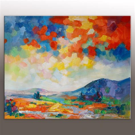 Large Art Landscape Painting Abstract Art Wall Art Canvas