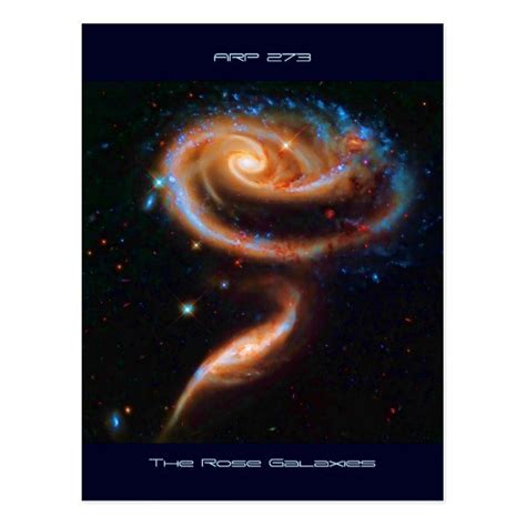 The Rose Galaxies Arp 273 Postcard Postcard Hubble