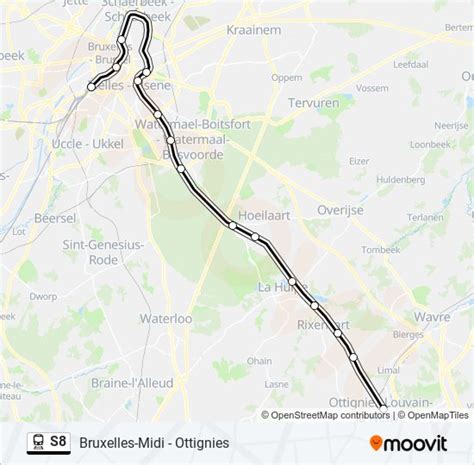 S8 Route Schedules Stops And Maps Ottignies‎→bruxelles Midi Updated
