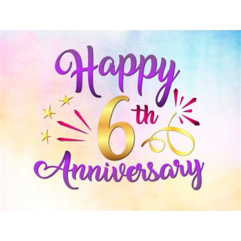 Happy 6th Anniversary SVG File for Cricut Wedding Sixth Years Greeting