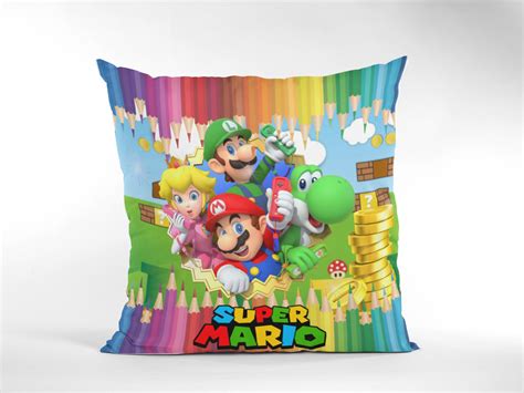 Super Mario Learning Pillow Etsy