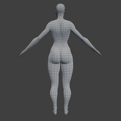 woman character base mesh rigged 3d model female characters character base 3d model