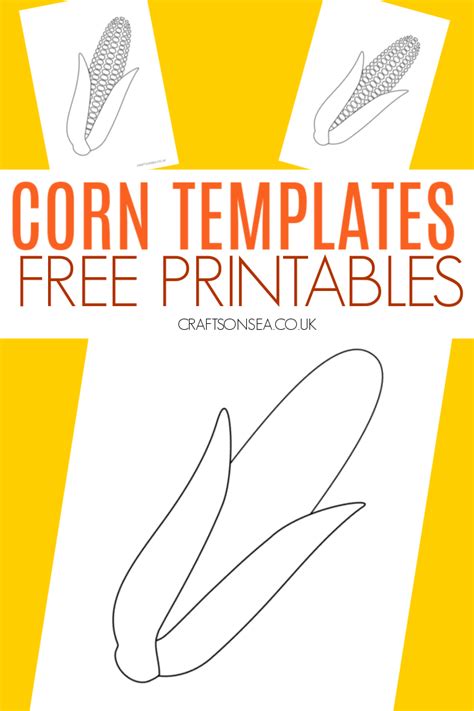 Corn Template Free Printable Pdf Templates Printable Free Harvest