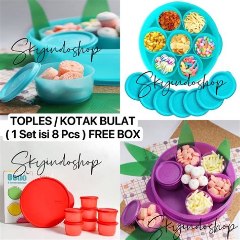 Jual Calista Toples Kotak Bulat Beranak Plastik Isi 8 Pcs 1 Set