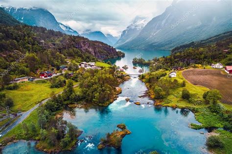 Beautiful Nature Norway Aerial Photography — Stock Photo