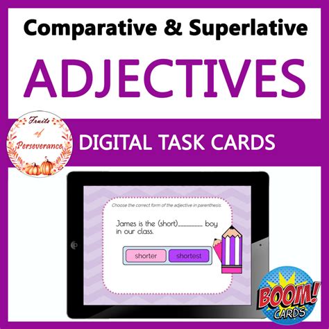 Comparative And Superlative Adjectives Boom Cards Made By Teachers
