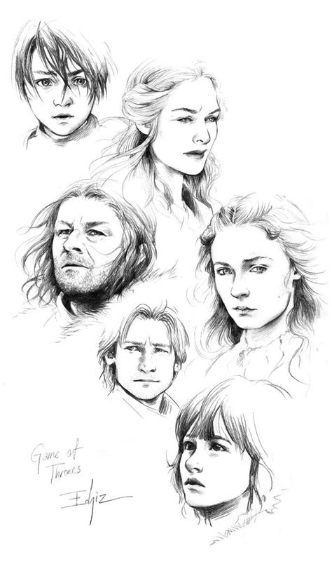 Learn professional techniques suitable for children's characters, coloring books and illustration. Sketches of some randomly picked Game of Thrones ...
