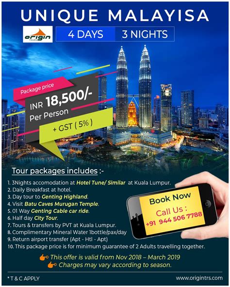 Exciting Malaysia Tour Special Offer For First 50 Bookings For More