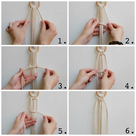 How To Tutorial Top Macrame Knots For Hanging Planters Square Knot