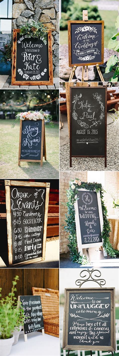 See more ideas about unique wedding signs, wedding hashtag, wedding signs. 20 Chic Rustic Chalkboard Wedding Sign Ideas ...