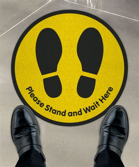 Please Stand And Wait Here Floor Sign — D6132 By