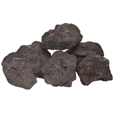 Lakeview Outdoor Designs Large Black Lava Rocks 30 Lbs Fire Pit