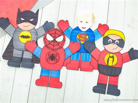 30 Fun And Easy Superhero Crafts For Kids Messy Little Monster