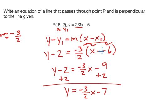 Parallelperpendicular Equations Of Lines Math Showme