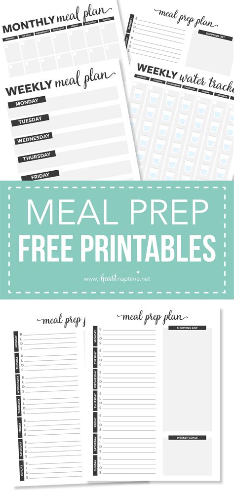 25 Meal Prep Ideas FREE Printables I Heart Naptime Meal