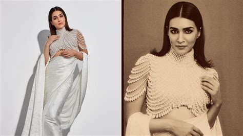 In Pics Kriti Sanon Gives Vintage Vibe In 1950s Glamour Inspired Saree By Manish Malhotra
