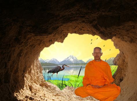 Kostenlose Foto Rock Bildung Orange Höhle Mönch Buddhist