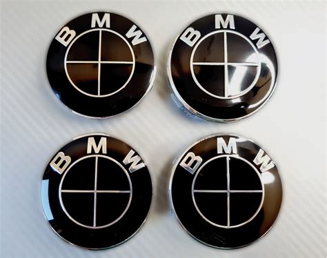 Bmw Wheel Centre Caps Set Of 4 Full Black