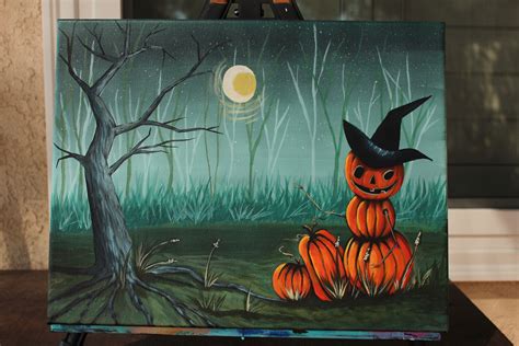Halloween Pumpkin Man Painting Inspired By Cinnamon Cooney The Art