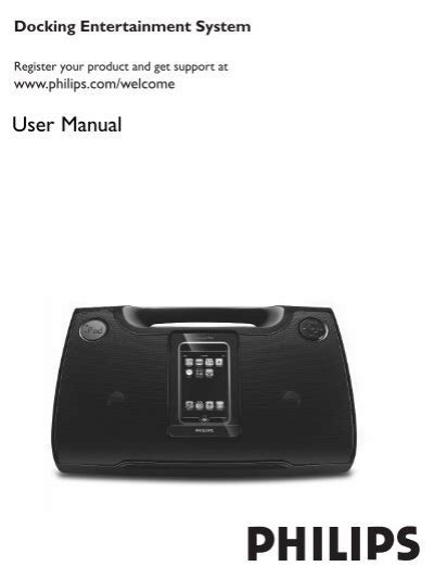 Philips Docking Entertainment System User Manual Eng