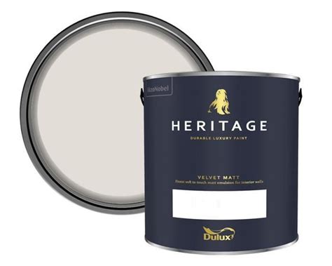 Dulux Heritage Vinyl Matt Emulsion Chiltern White Paint Lavender Grey