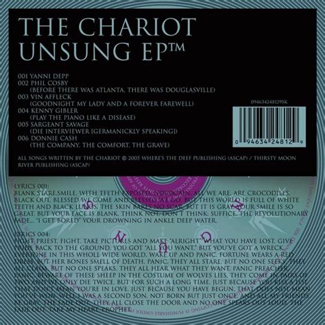 Add a bio, trivia, and more. The Chariot - Unsung EP Lyrics and Tracklist | Genius