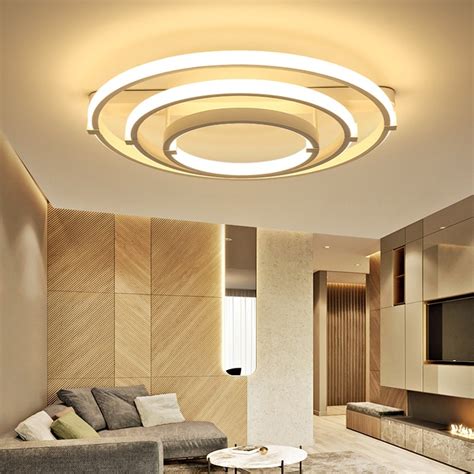 Divide the height of the ceiling by two recessed lighting can be a great addition to any room. Ring Aluminum Acrylic LED Ceiling Lights Living Room ...