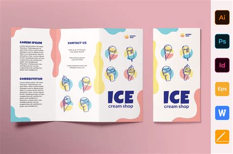 Ice Cream Shop Brochure Template Graphic By Amber Graphics · Creative
