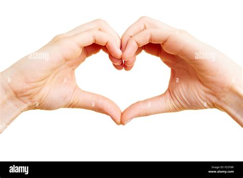 Two Hand Forming A Heart Shape With The Fingers Stock Photo Alamy