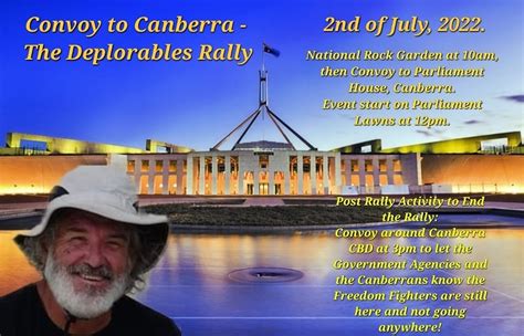 Ken Behren On Twitter SOS Convoy To Canberra Poster For Rally Day