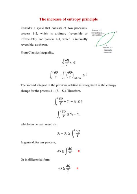 Solution Thermodynamics 2 The Increase Of Entropy Principle Studypool