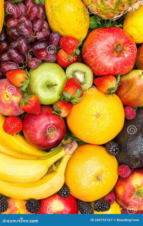 Food Background Fruits Collection Portrait Format Apples Berries