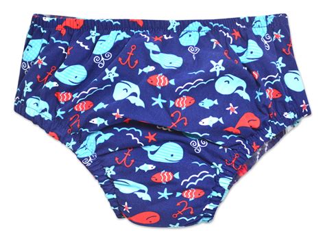 Sea Me Swim Baby Boys Microfiber Side Snap Go Fish Reusable Swim Diaper