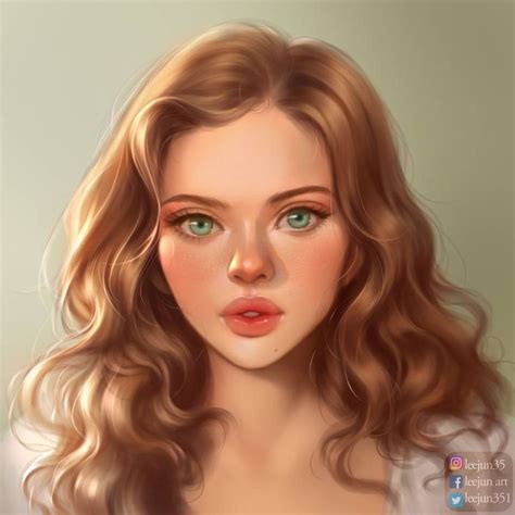 Portrait 07 By Leejun35 On Deviantart Digital Portrait Art Digital Art Girl Brown Hair Girl