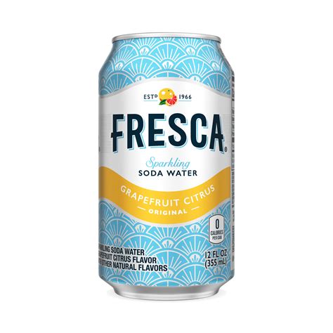 Fresca Original Citrus Soda Sparkling Flavored Soft Drink Zero Calorie