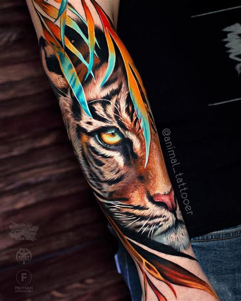 tiger tattoo on the forearm such a beautiful tattoo done by my xxx hot girl