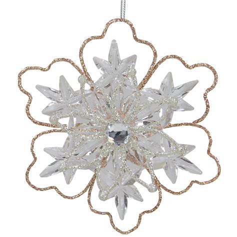 Northlight 525 Glitter Winter Snowflake Christmas Ornament Gold
