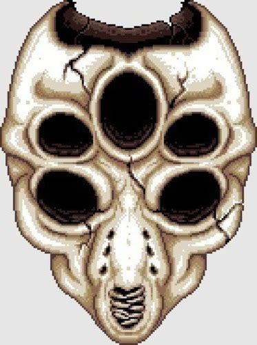 3d Printed Terraria Moon Lord Skull Keychainpendant By Brimstone326