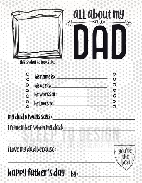 Father S Day Fill In The Blank Printable Printable Word Searches