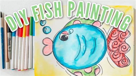 Diy Watercolor Fish Painting Full Tutorial Pzazz Art Studio Youtube