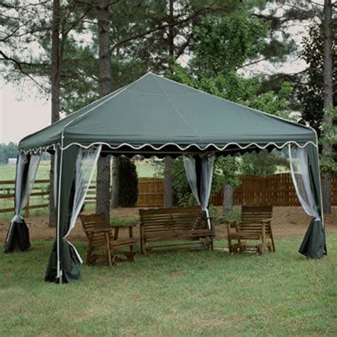 They are a great way to easily add functional space to a garden or terrace, to protect your garden furniture, and to have the best outdoor dinners. Garden Party Canopy Gazebo - 13 X 13 - Green