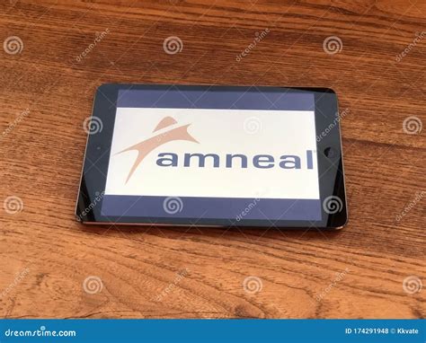 February 2020 Milan Italy Amneal Company Logo Icon On Tablet Screen