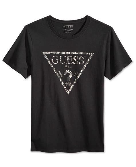 guess-men-s-basic-graphic-print-t-shirt-in-black-for-men-lyst