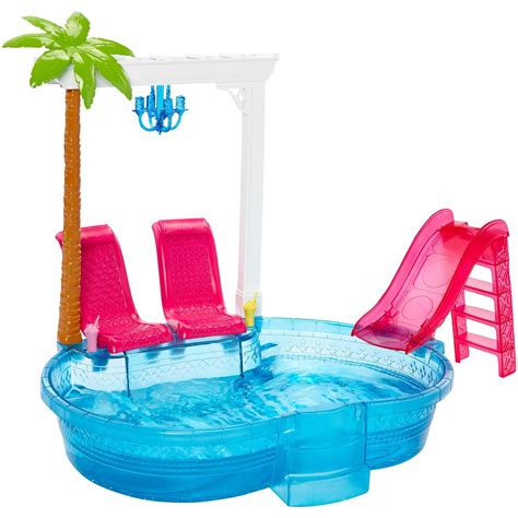 Barbie Glam Pool Party Playset With Themed Accessories Doll Accessory