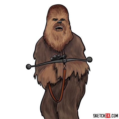 How To Draw Chewbacca Sketchok Easy Drawing Guides