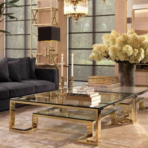 Two Level Gold Coffee Table Eichholtz Huntington Gold Coffee Table