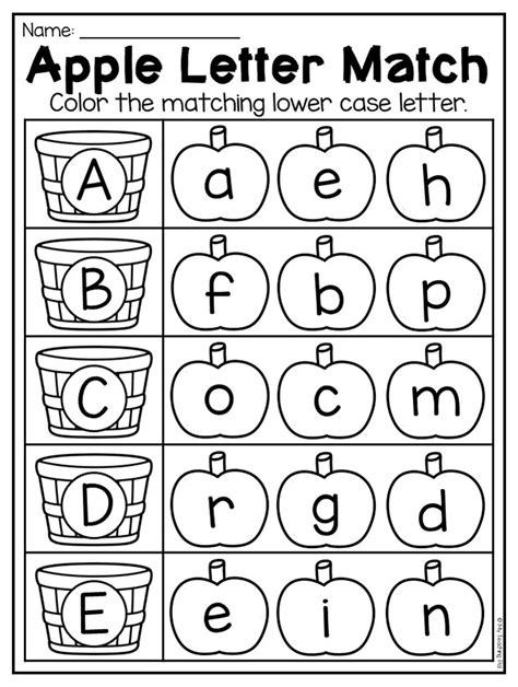 Abc Matching Worksheets For Preschoolers Worksheets
