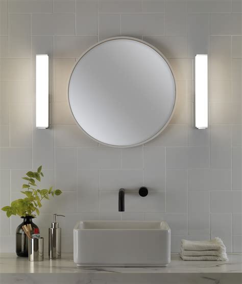 Modern LED Bathroom Wall Light - Karla LED Opal Diffuser On Low Profile