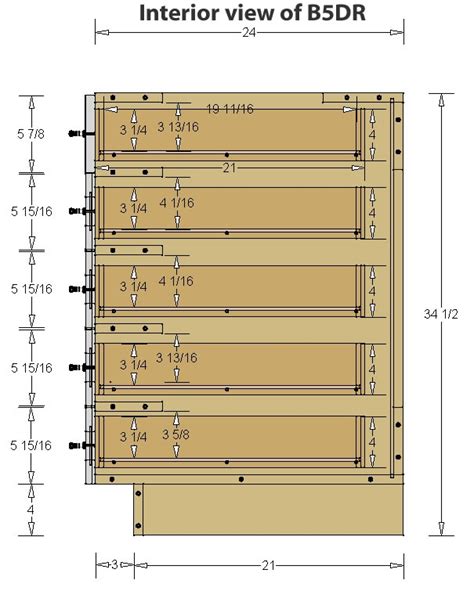 Shelf thickness offers durability and its adjustable shelf design helps you maximize your storage space. 5 drawer base cabinet